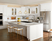 Aspen White Style Ready to Assemble (RTA) 10 X 10 Kitchen Cabinets