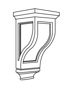 White Shaker 4.75x9.5" Small Corbels For Kitchen