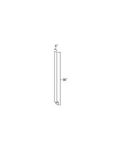 White Shaker 6"x96" Tall Fillers For Kitchen